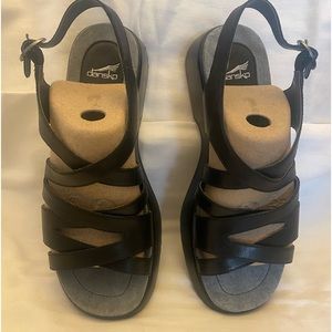 NWT DANSKO Lolita sandals, black, size 39 EU - US 8-8.5